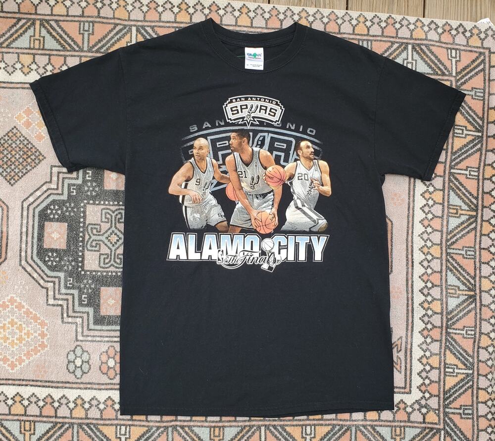 San Antonio Spurs NBA Alamo City The Finals Black Shirt M